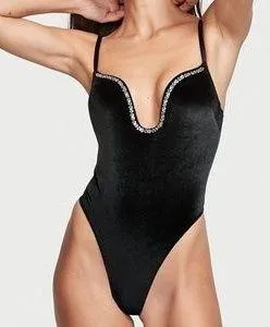 Victoria's Secret Black Push Up Bodysuit thumbnail 1