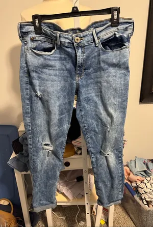 Denizen from Levi's Light Faded Blue Distressed Boyfriend Jeans thumbnail 1