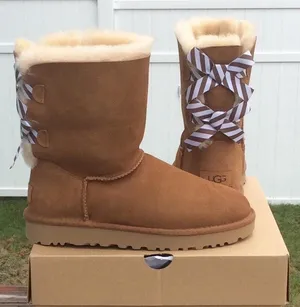 UGG Bailey Bow II Diagonal Stripe Boots thumbnail 1
