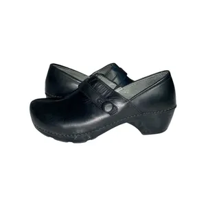Dansko Women's Solstice Black Leather Slip-Resistant Clog Shoes Size 38 thumbnail 4