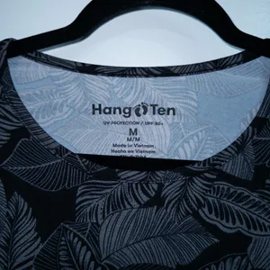 Hang Ten Black & Gray Palm Leaf Sunray Long Sleeve Sun Tee Size Medium thumbnail 3
