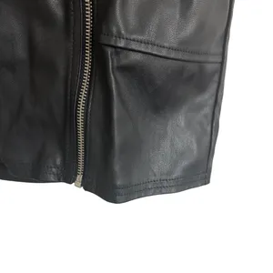 Express Faux Leather Off Center Zip Black Mini Skirt (Size 4) thumbnail 5