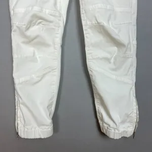 Frame Trapunto Moto Pants Joggers White Zipper Ankle Seam Details Women Size‎ 25 thumbnail 4
