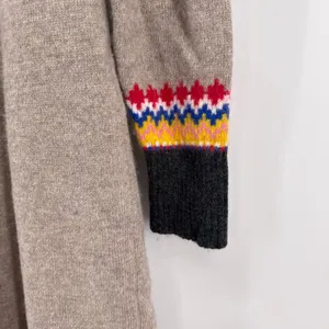 Boden Millie Fair Isle Wool Blend Knit Sweater‎ Dress Beige US 10L Soft Alpaca thumbnail 6