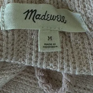 Madewell Women's Size M Medium Pointelle Tie Neck Tunic Avalon Pink‎ Top thumbnail 8