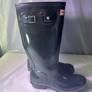 Hunter Black Glossy Rain Boots thumbnail 9
