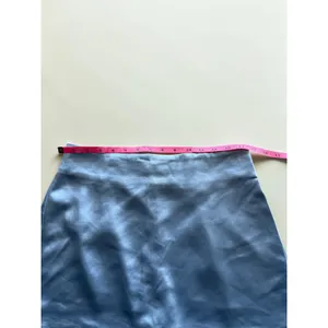 Sirena Light Blue Satin Mini Skort Women Size M Built-in Shorts Back Zip NEW thumbnail 5