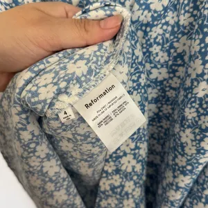 Reformation Tasha White Blue Floral Halter Top Mini Dress 4 thumbnail 7