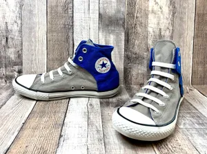All Stars 630387F Blue Grey Peel Back Sneakers Shoe Size 6 Juniors thumbnail 3