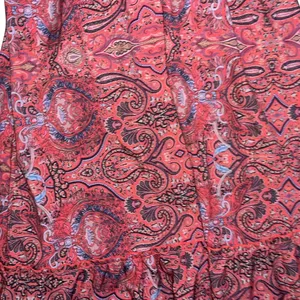 Bohemian Paisley Print Maxi Smoked Waist Dress Size Small Peasant Flowy thumbnail 3