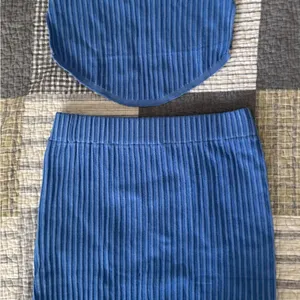 Amazon 2 piece stretch tube knit bodycon crop top & skirt small thumbnail 3
