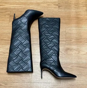 Kurt Geiger Quilted knee high boots thumbnail 1