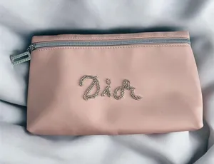 New Christian Dior Large Light Pink Makeup Pouch Cosmetic Clutch thumbnail 1