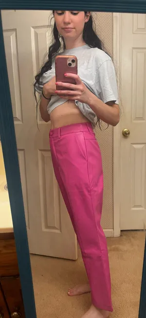 idem Ditto Pink Leather pants thumbnail 2