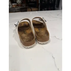 Birkenstock Arizona white sandals women's 38 thumbnail 4