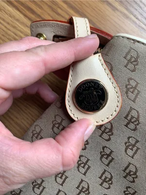 Dooney & Bourke Tan Monogram Tote Purse Designer Bag Womens Large Accessory thumbnail 3