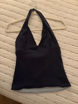 Marshalls Scooped Neck Navy Top thumbnail 1