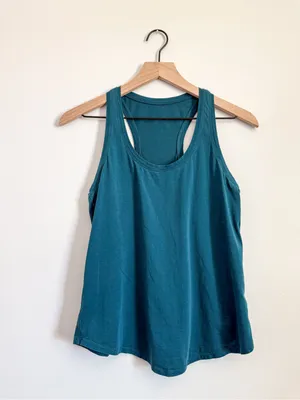CRZ Yoga Teal Racerback Round Neck Tank Top Size Small thumbnail 3