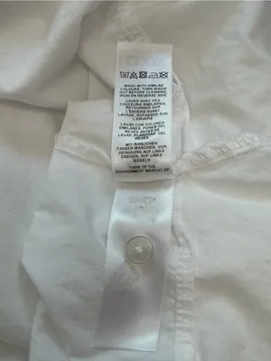 ASOS White Button Front Ruffle Hem Tunic Top Size US 4 thumbnail 11