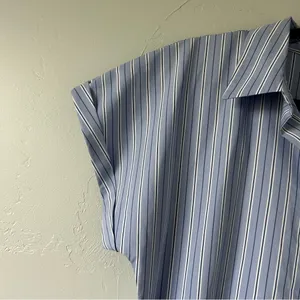 Anthropologie Maeve Button Front Wrap Mini Shirt Dress Pinstripe Large Preppy thumbnail 5