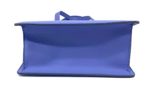 BAGGU Medium Leather Retail Tote Bluebell thumbnail 9
