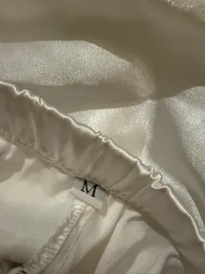 White Silky Short & Tank Top Pajama Set Size M thumbnail 3