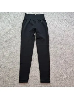 Gymshark Mesh Panel High-Waist Leggings Black Nylon Elastane XS Athletic Gym thumbnail 2