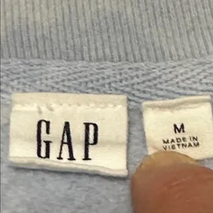 GAP Women's Baby Blue & White Tie-Dye Sweatshirt size M thumbnail 6
