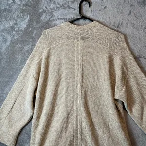 Pas De Calais Cozy Minimalist Knit Cardigan Neutral Beige Cardigan‎ XS Oversized thumbnail 5