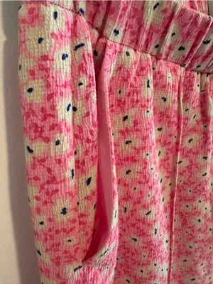 FRNCH Brittany Wide Legs In Pink Floral Pattern Sz M thumbnail 8