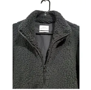 Urban Outfitters Women's Fleece Teddy Coat Jacket Fuzzy Black Soft Sherpa Sz M thumbnail 4