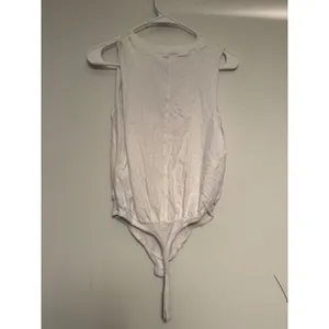 Intimately‎ Free People Womens White V-Neck Sleeveless Pocket Bodysuit Small thumbnail 4