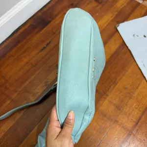 Jessica Simpson Light Blue Leather Hobo Bag with Gold Hardware thumbnail 3