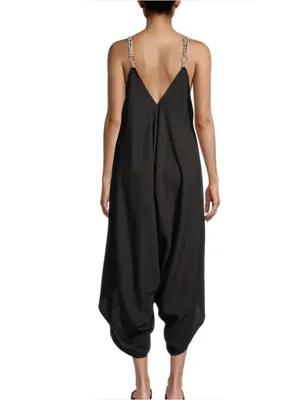 NEW World Market Goa Boho Vacation Pockets Harem Tie Lagenlook Jumpsuit S/M thumbnail 2