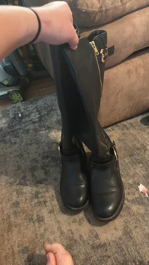Black thigh high boots Size 7.5 thumbnail 2