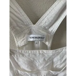 WeWoreWhat Basic Overalls Jumpsuit Off White Linen Classic Blogger Favourite‎ thumbnail 9