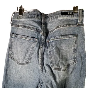 KUT from the Kloth Sienna Wide Leg Jeans Light Wash Denim High Rise‎ Size 2 Blue thumbnail 10