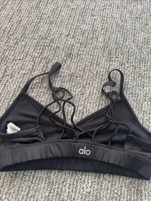 ALO Yoga Black Wireless Thin-Strap Bralette thumbnail 4