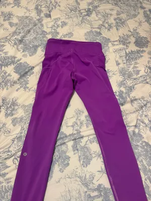 Purple Lululemon Leggings Cropped thumbnail 3