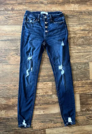 KanCan distressed skinny jeans thumbnail 2