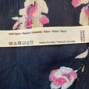 Intimately Free People Garden‎ Party Floral Maxi Dress S Smocked Black Pink Tie thumbnail 9