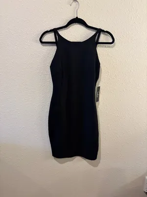 Lulus Essential Spice Black Bodycon Dress - Size M thumbnail 2
