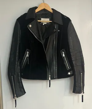 MOVING SALE BCBGeneration Faux Fur Leather Moto Jacket thumbnail 1