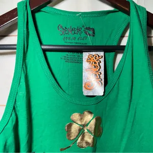 NWT $17.99 • Spencer’s • Top • St. Patrick’s Day • Green Muscle Tee thumbnail 4