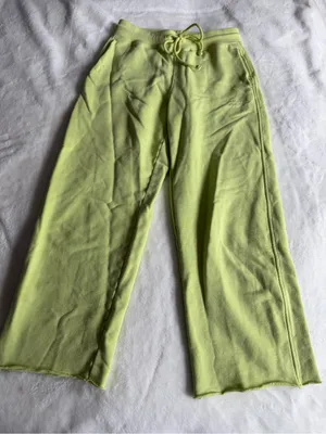 Cream Yoga Phoenix Cropped Straight-Cut Sweatpants Size Small thumbnail 5
