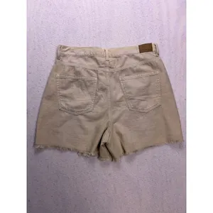 American Eagle Highest Rise Mom Short Women 12 Tan Distressed Raw Hem Casual thumbnail 6
