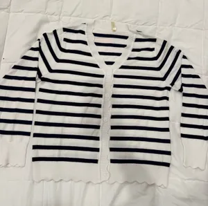 Boutique Navy and White Sweater thumbnail 1