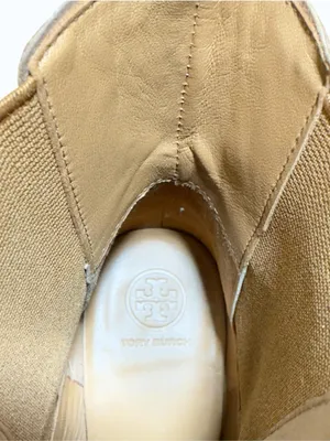 Tory Burch Carson 70mm Chestnut Leather Lug Sole Chelsea Platform Boot Size 10 thumbnail 6