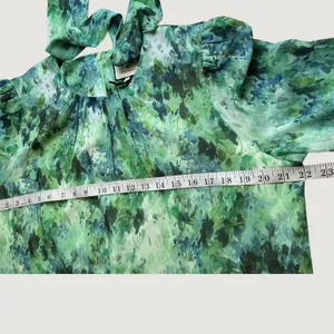 Tuckernuck Water Lillies Sasha Dress Green Floral Tiered Ruffle Midi XL NEW thumbnail 7