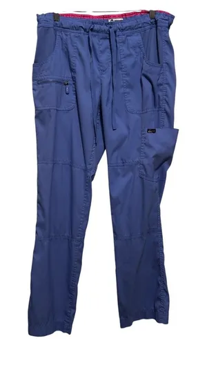 Koi Lite Womens Scrub Pants M Blue‎ Utility Cargo Medical Workwear Straight Leg thumbnail 1